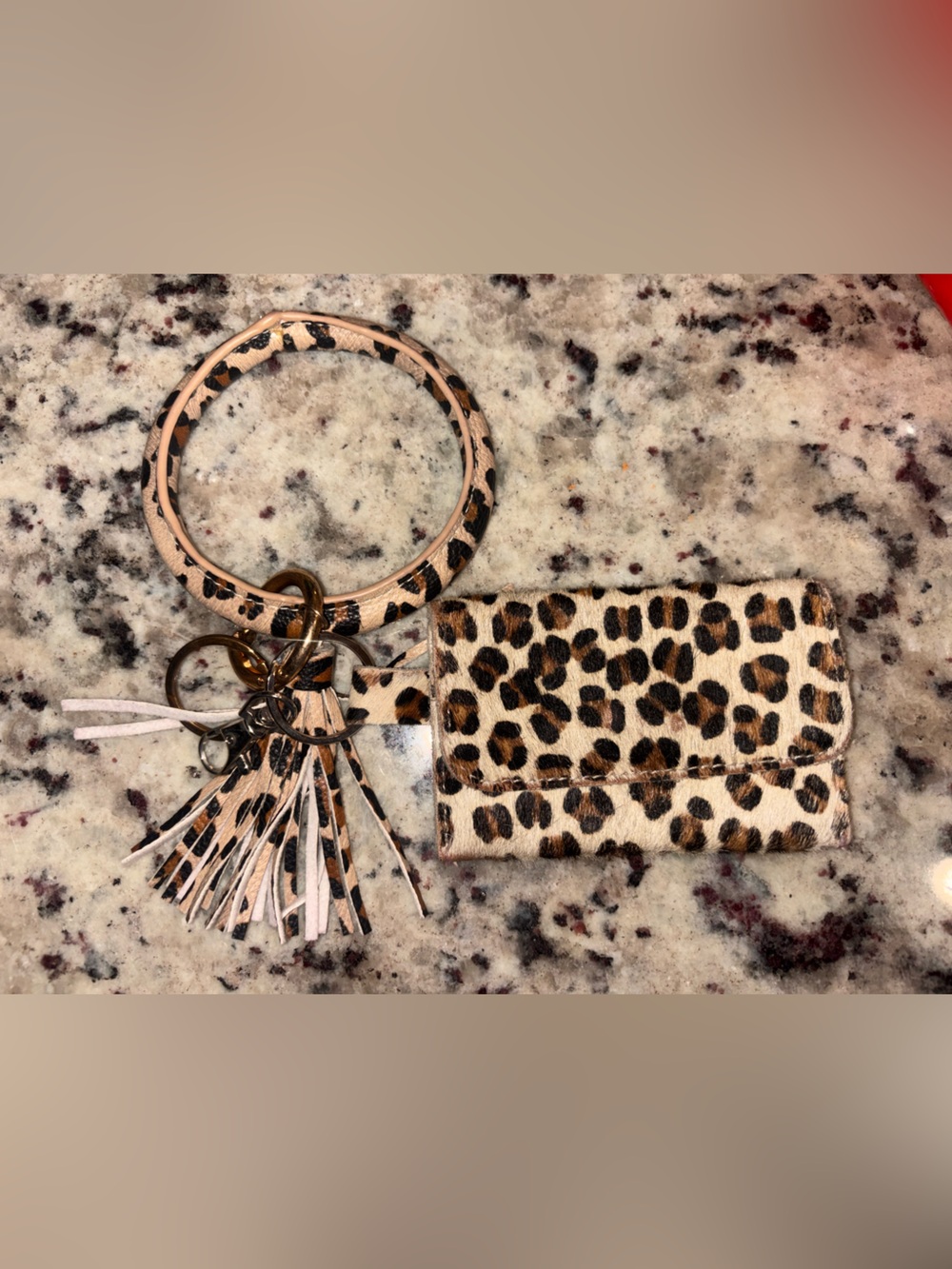Cheetah Wallet keychain